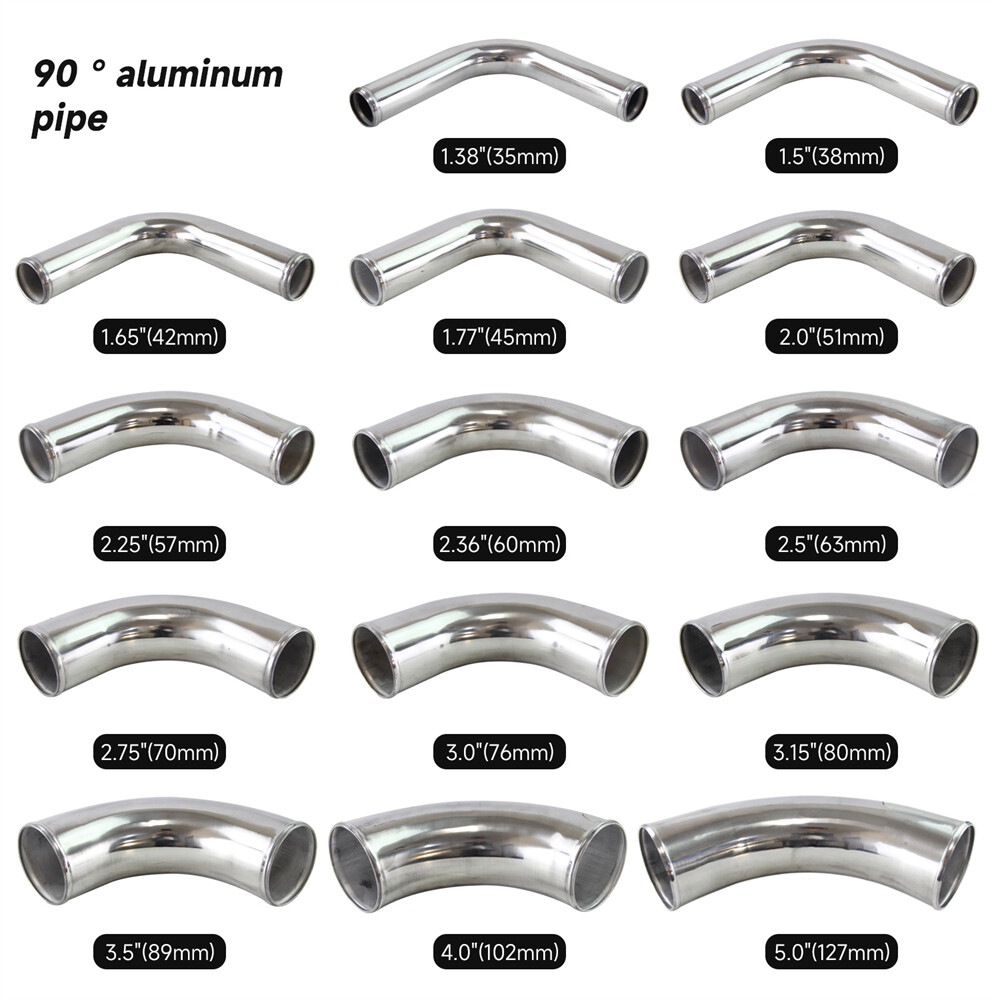 76mm 3" Inch 90 Degree Elbow Aluminum Turbo Intercooler Pipe Piping Tubing SL