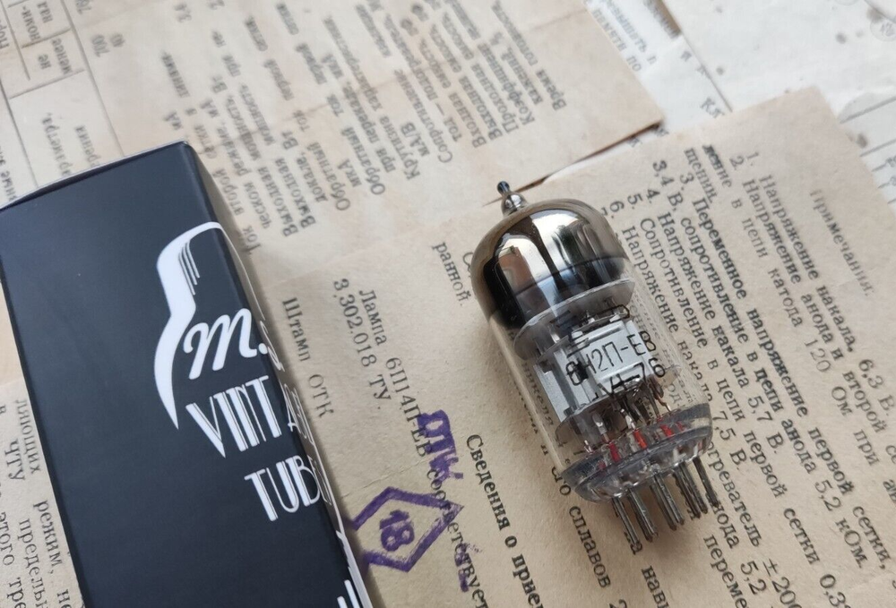 6N2P-EV double triode with split cathodes NOS Tested (USA Seller)