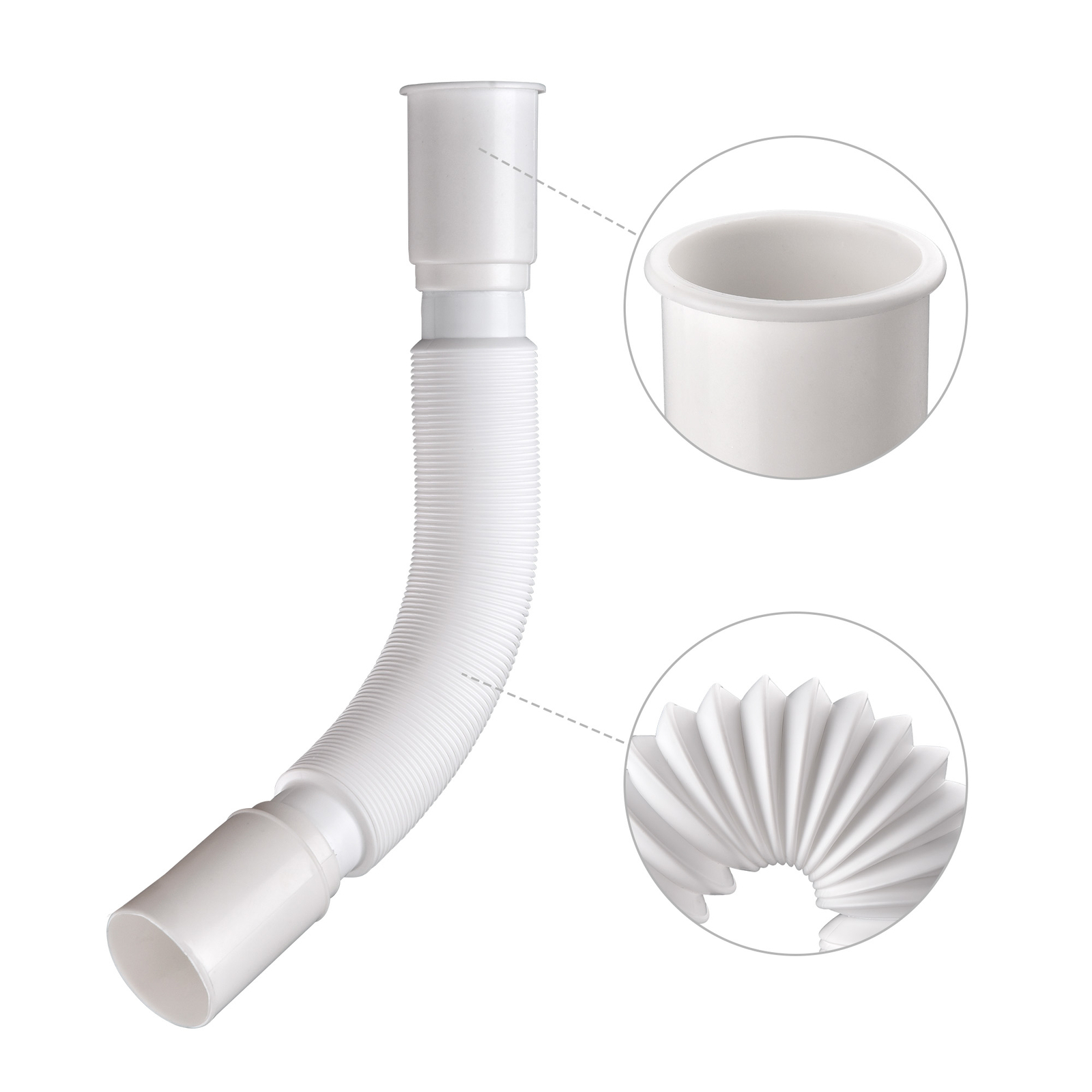 Wash Basin Drain Hose Kit Extendable Drainpipe Shampoo Bowl Accessory for Salon