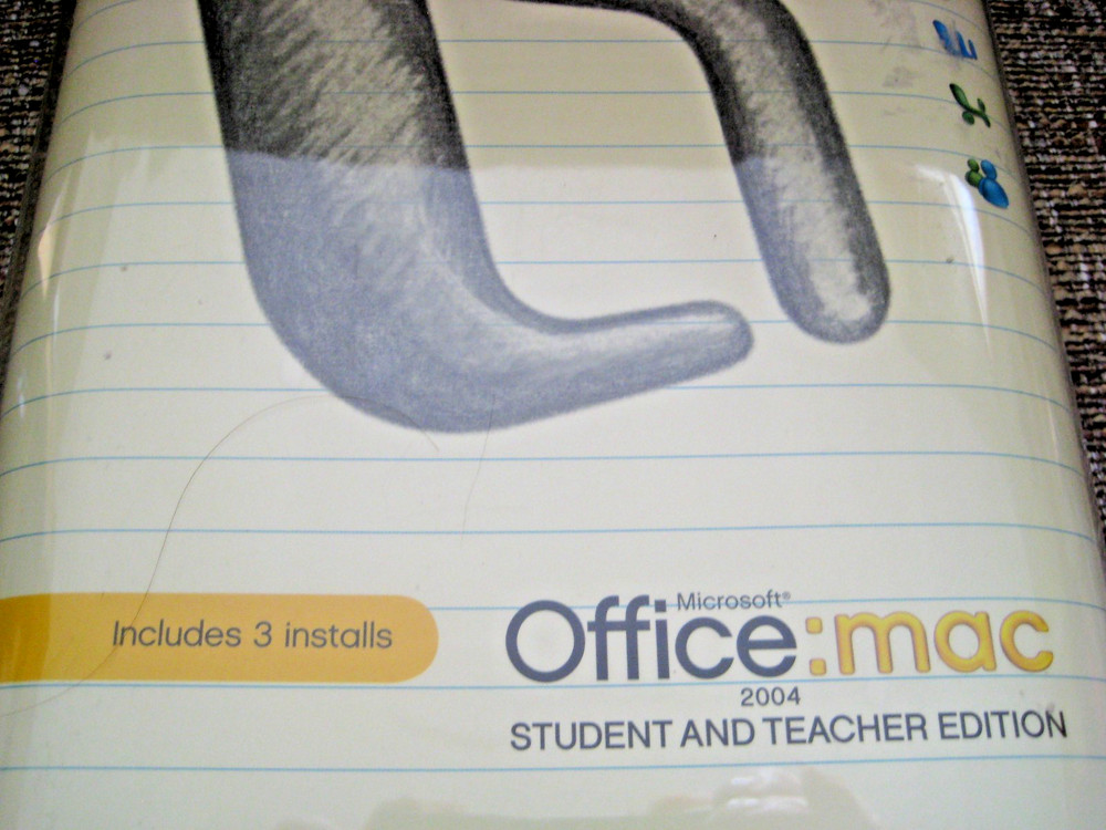 Microsoft Office:Mac 2004 Student &Teacher Ed Software 3 Install Keys NEW SEALED
