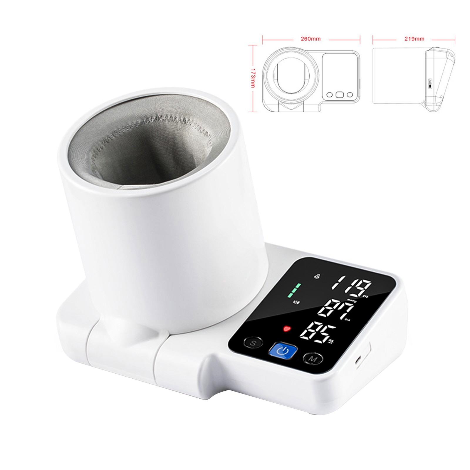 Blood Pressure Monitor Barrel Blood Digital Blood Pressure Machine Heart Rate