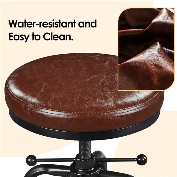 Industrial Bar Stool Rustic Swivel Bar Stool Counter-Height Stool for Kitchen