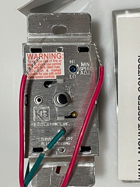 KB Electronics Solid State Motor Speed Control KBWC-15K 5 Amp 120 VAC