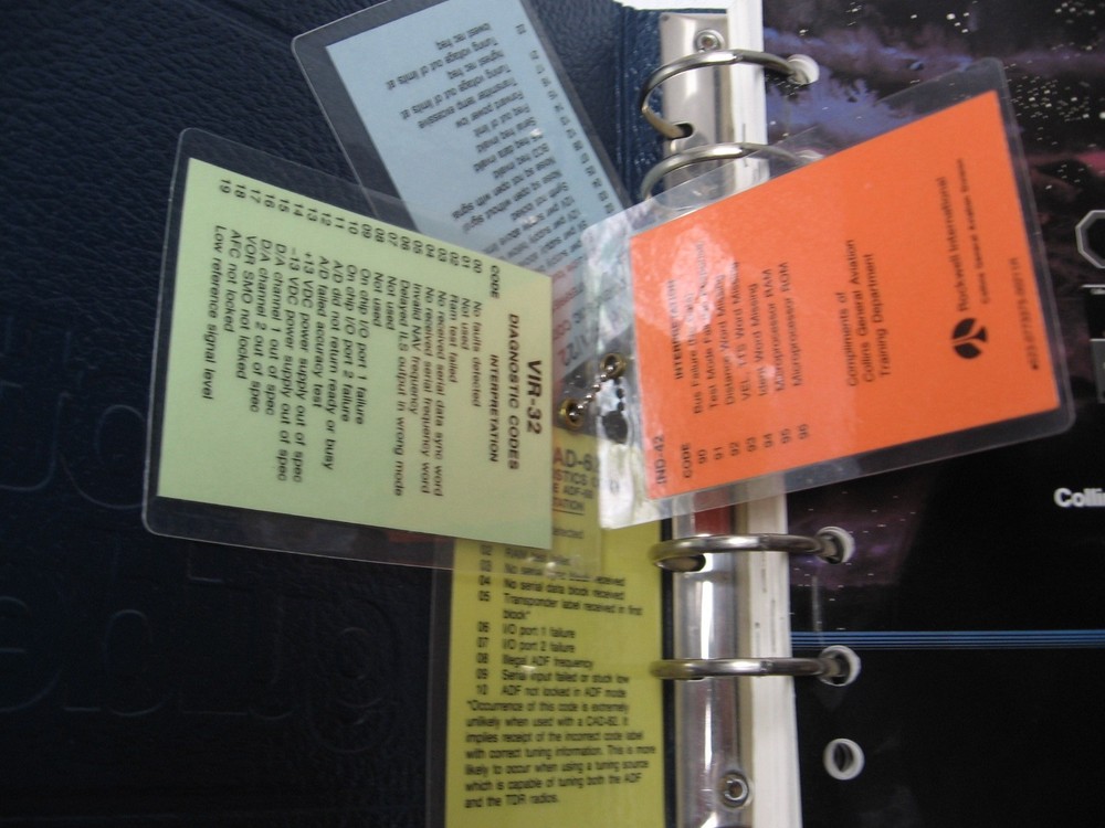 Collins Avionics Pilot's Guides + Diagnostic Code Tags
