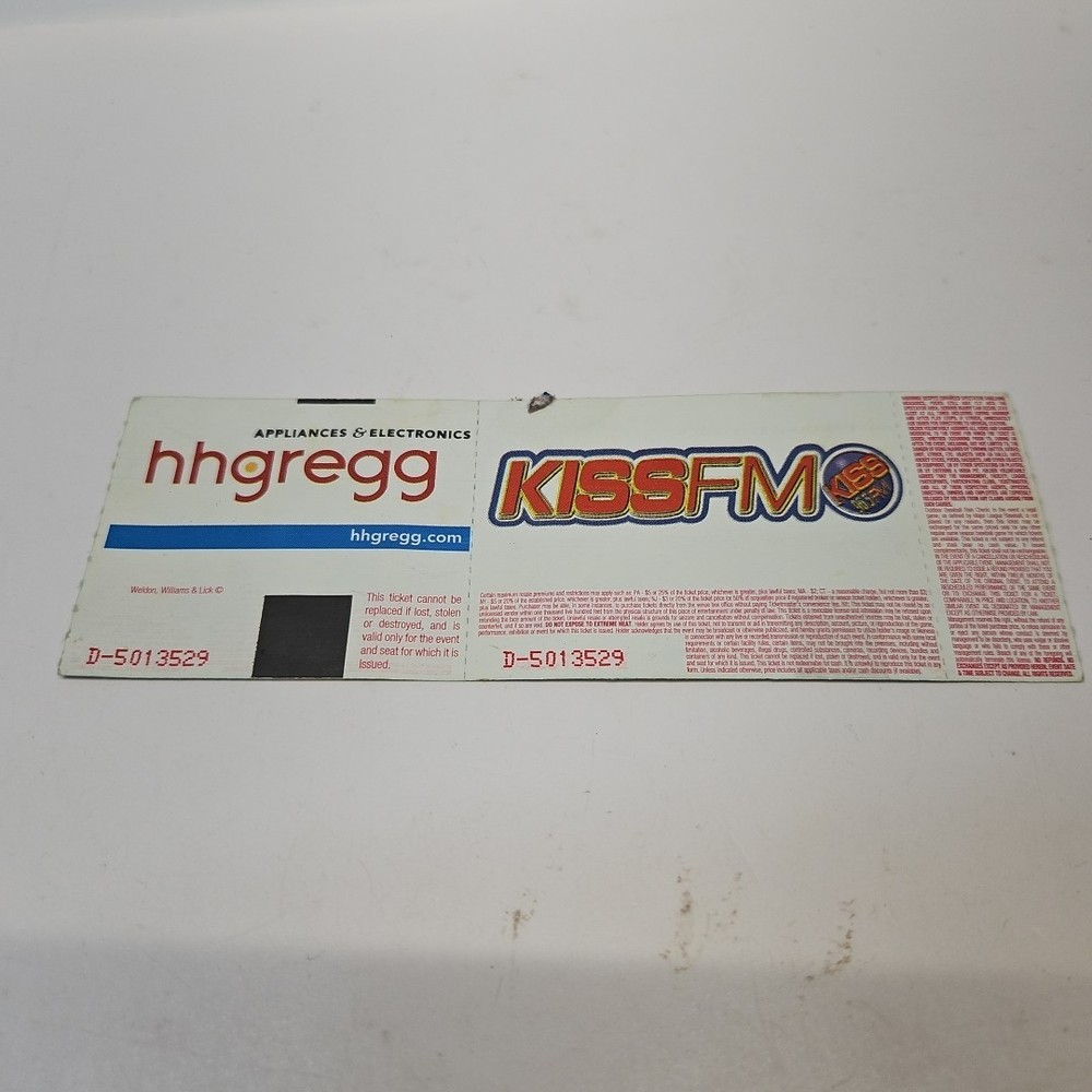 Kiss Concert Ticket 2004 Blossom Music Center