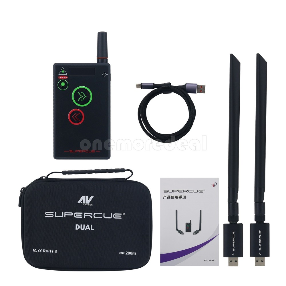SuperCue Dual Intelligent Green Laser PPT Controller Wireless Presentation