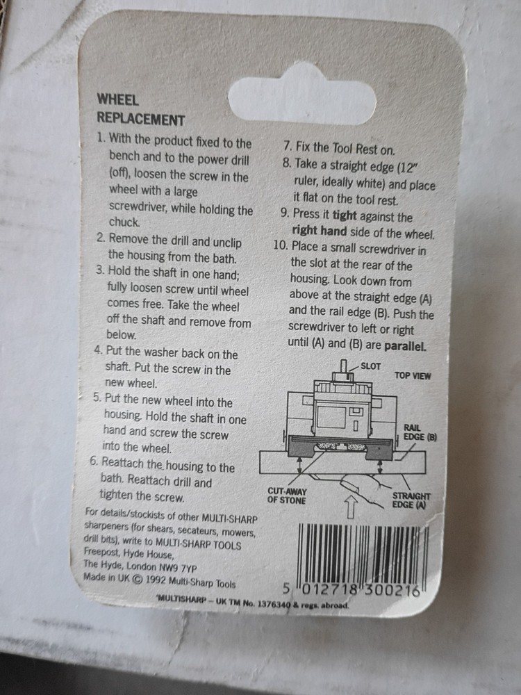 Multi-Sharp Wetstone Water-Cooled Sharpener - Replacement Grinding Wheel