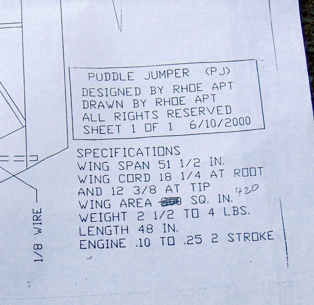 Puddle Jumper Model Airplane Plans .. Flying Models May 2001 Fun Design