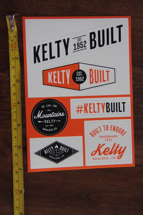 KELTY Backpack Tent 6 STICKERS Decals NEW