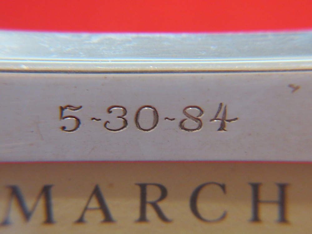 TIFFANY & CO MAKERS STERLING SILVER CALENDAR MONOGRAMS