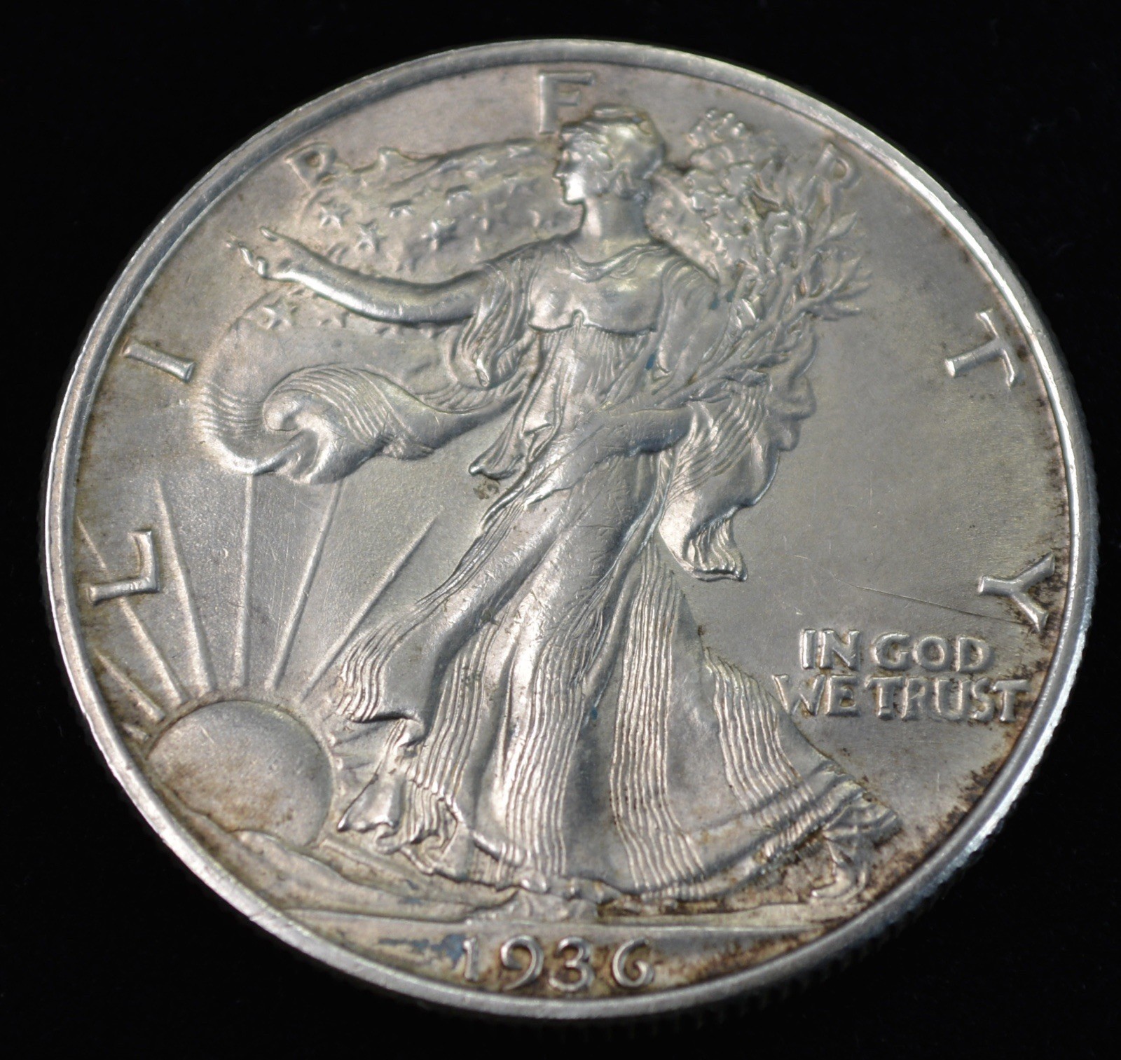 1936 Walking Liberty Half Dollar 50c- UNC Details 90% US Silver