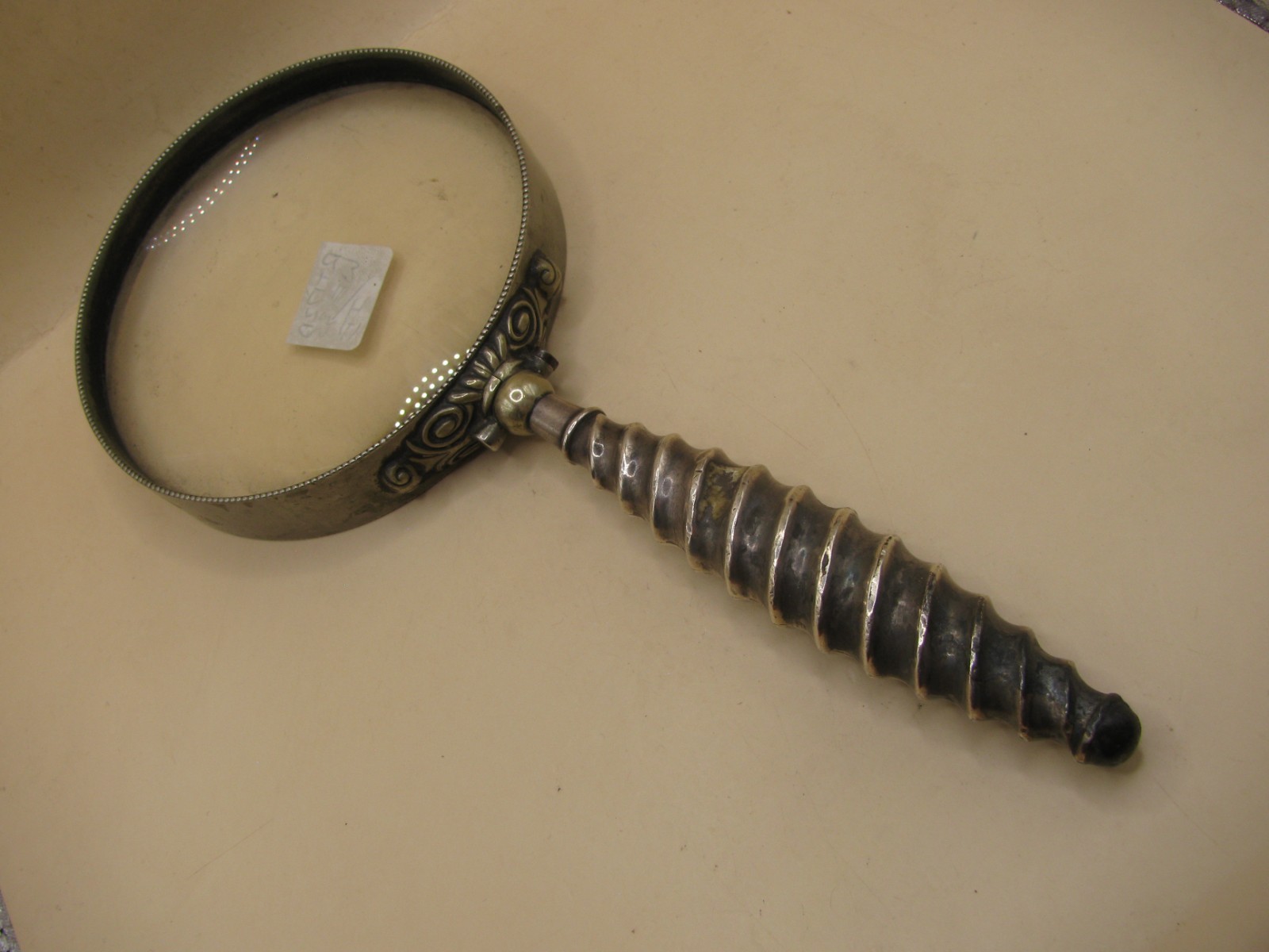 Birmingham Hallmarked Sterling Silver Sherlock Homes Style Magnifying Glass Lens