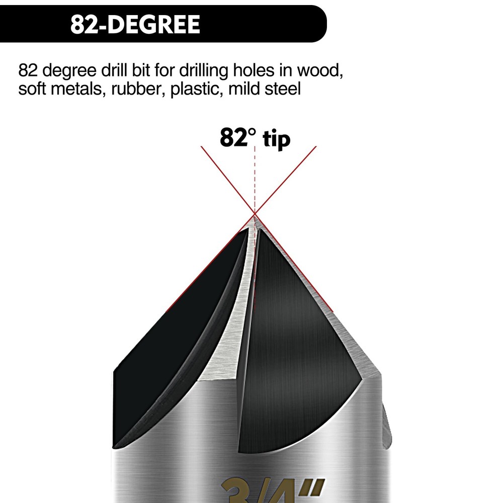 GMTOOLS 5PCS Countersink Drill Bit Set, High Speed Steel Bits,...