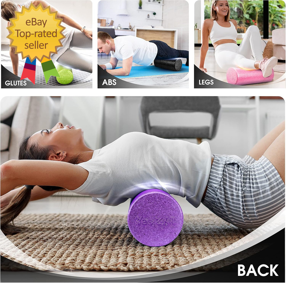 High-Density EPP round Back Roller Foam Exercise Foam Roller for Yoga Pilates