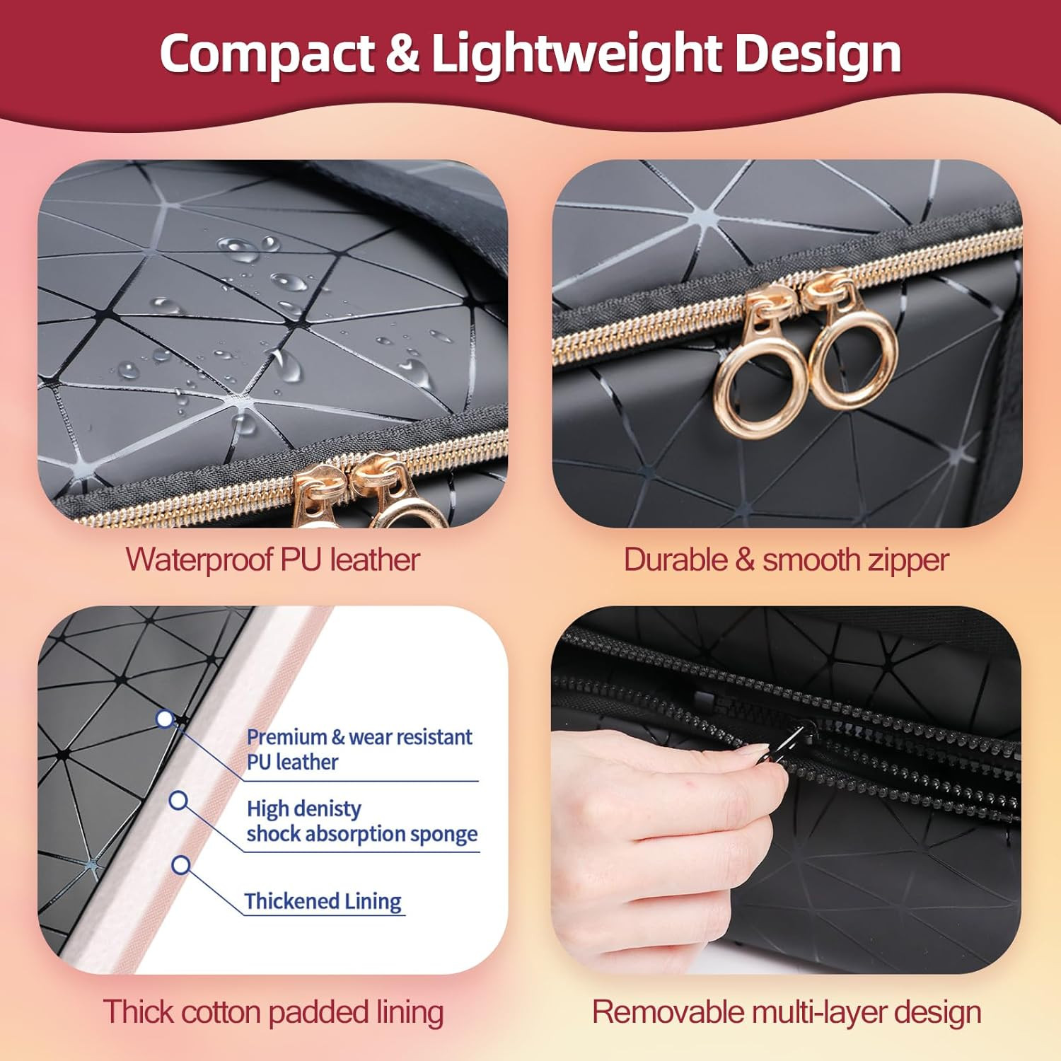 Nail Polish Organizer Bag Holds 126 Bottles 15ml/0.5fl.oz Black