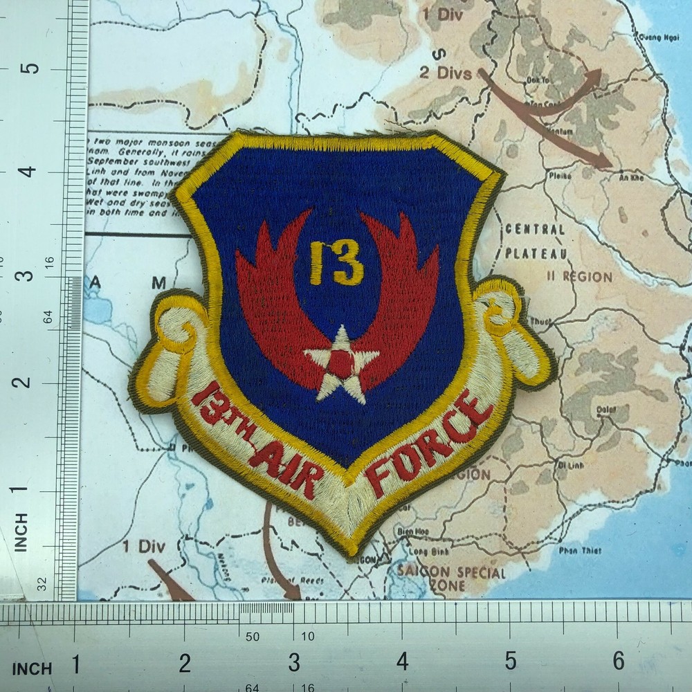 Patch , USAF , US Air Force 13th Air Force Patch , VIETNAMW PATCH , s2