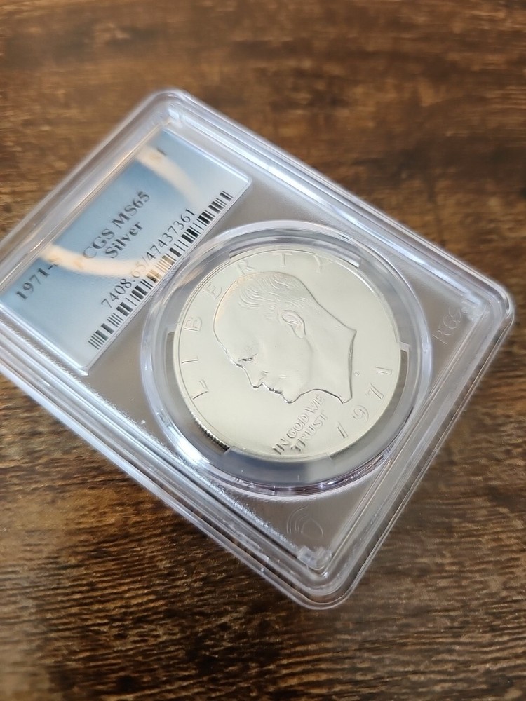 1971 S $1 Silver PCGS MS65 Eisenhower "Ike" Dollar 40%