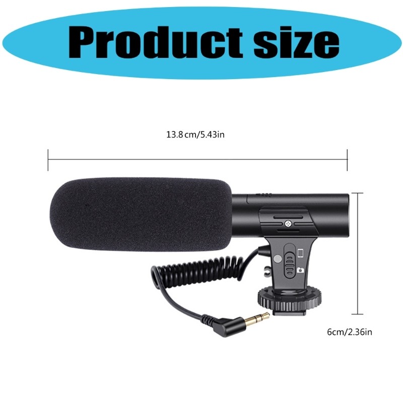 Studio Camera Mounted Mics 700mm Spring Wire 3A Battery Powereds For Vloggers