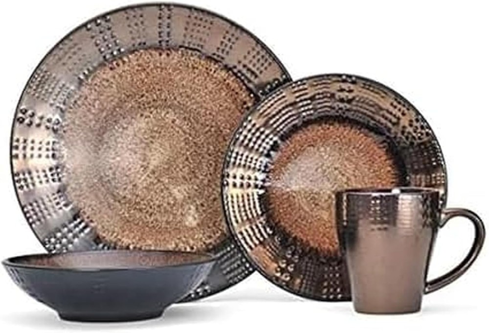 16 Piece Complete Dinnerware Set by Verona Service for 4 Dishware Tableware Set