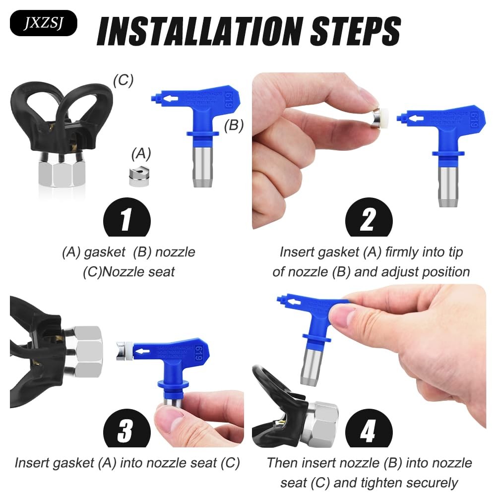 20 Pack Seal Tip Gaskets Replace 246453 Compatible with Airless Paint Sprayer...