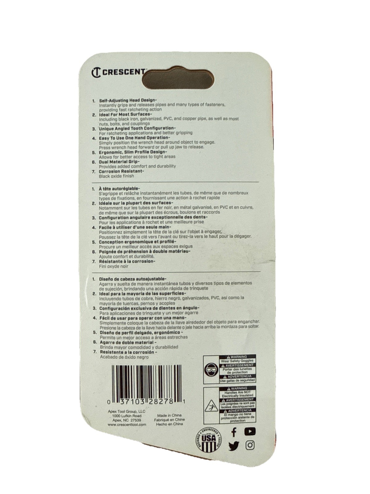 Crescent CPW 12- Pipe Wrench 12 Inch Self Adjusting