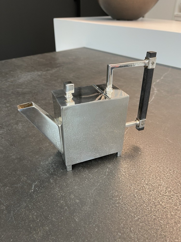 Modern Silver Plated Teapot- Christopher Dresser Style