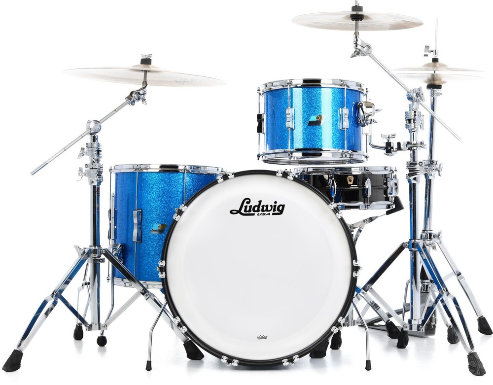 Ludwig Classic Maple Fab 3-piece Shell Pack - Blue Sparkle