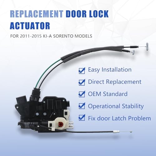 Door Lock Actuator Driver Side Compatible with 2011-2015 Ki-a Front Left