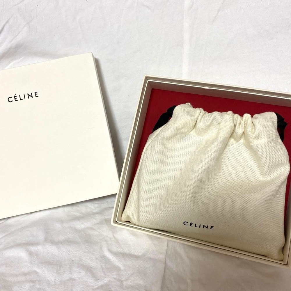 Very Celine Foldable Wallet Leather From Japan
