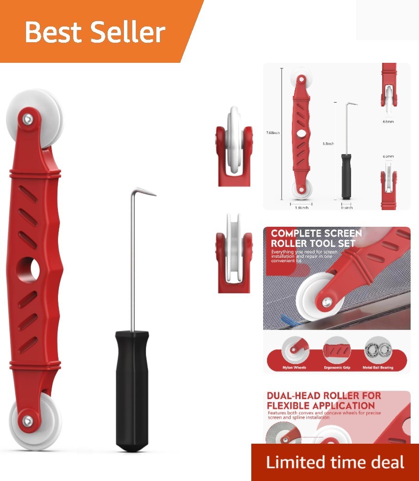 Compact Screen Roller Tool Set with Ergonomic Design - For All Window Types