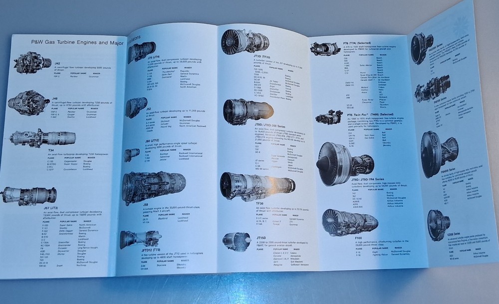 Pratt & Whitney Dependable Engines Since 1925 - Booklet/ Brochure 1990