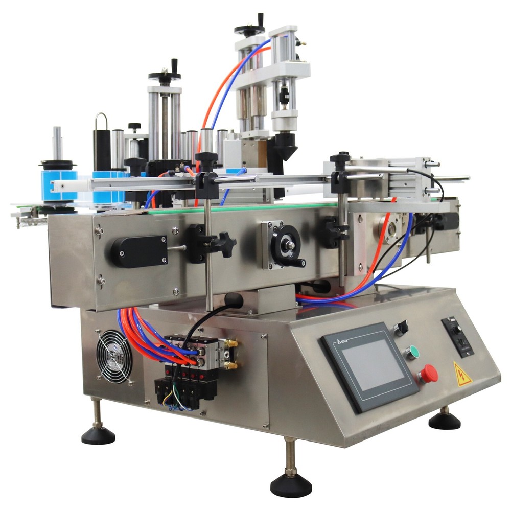 Automatic Square/Round Bottle Labeling Machine 110V Chain Plate Conveyor 1.9KW