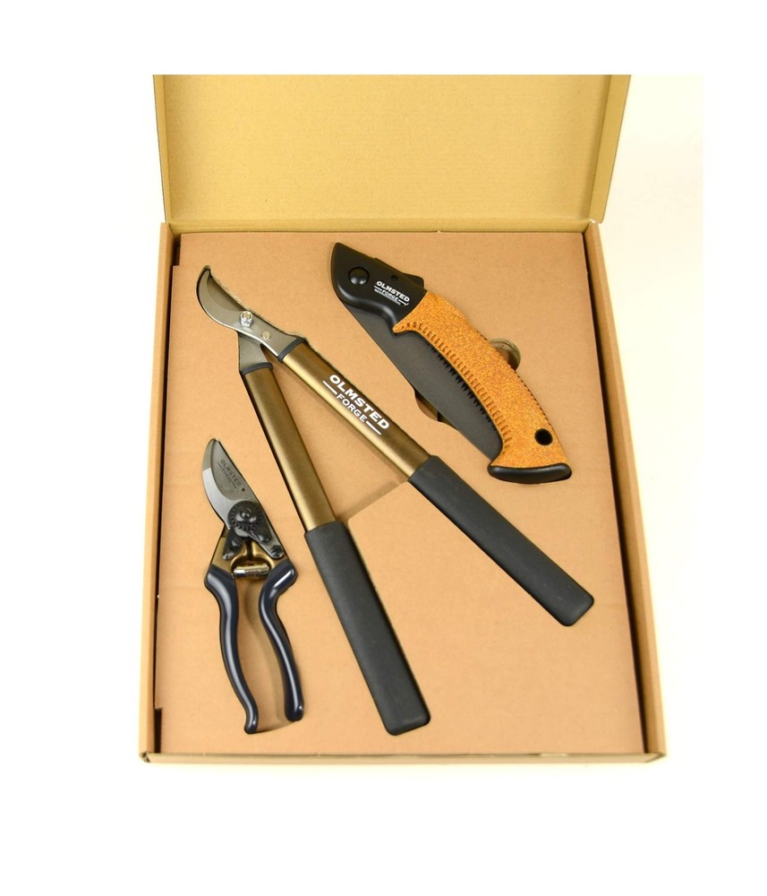 OLMSTED FORGE Pruning Tool Kit, 3 pcs: Pruner, Saw & Lopper