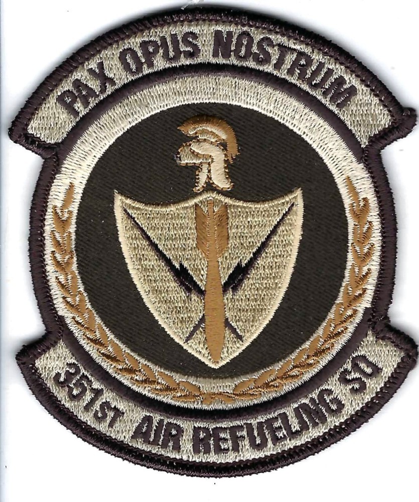 PATCH USAF 351ST AIR REFUELING SQ DESRT ARS RAF MILDENHALL    B7-28
