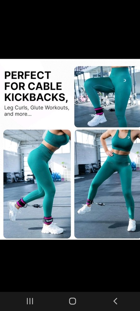 DMoose Ankle Strap for Cable Machines Black