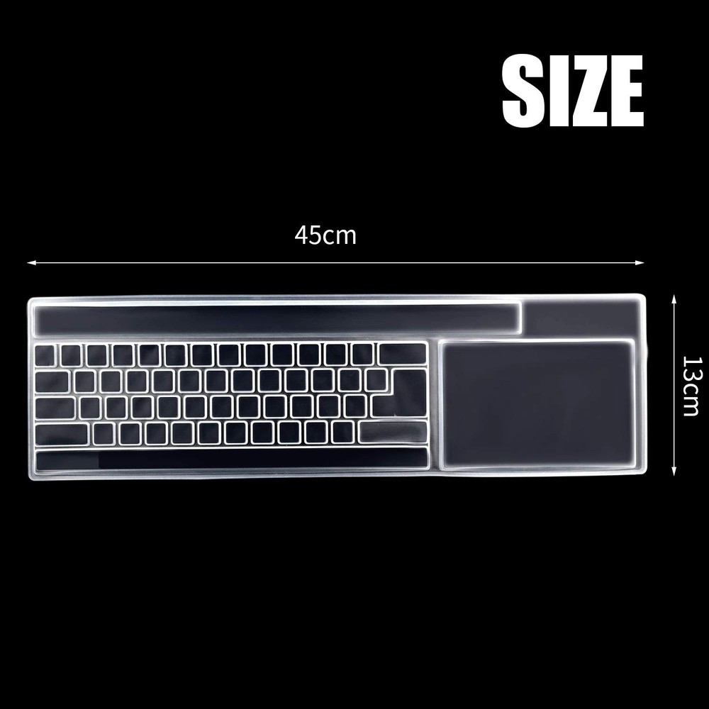 2 Pack Clear Desktop Computer Keyboard Protection Skin Protector Cover for PC