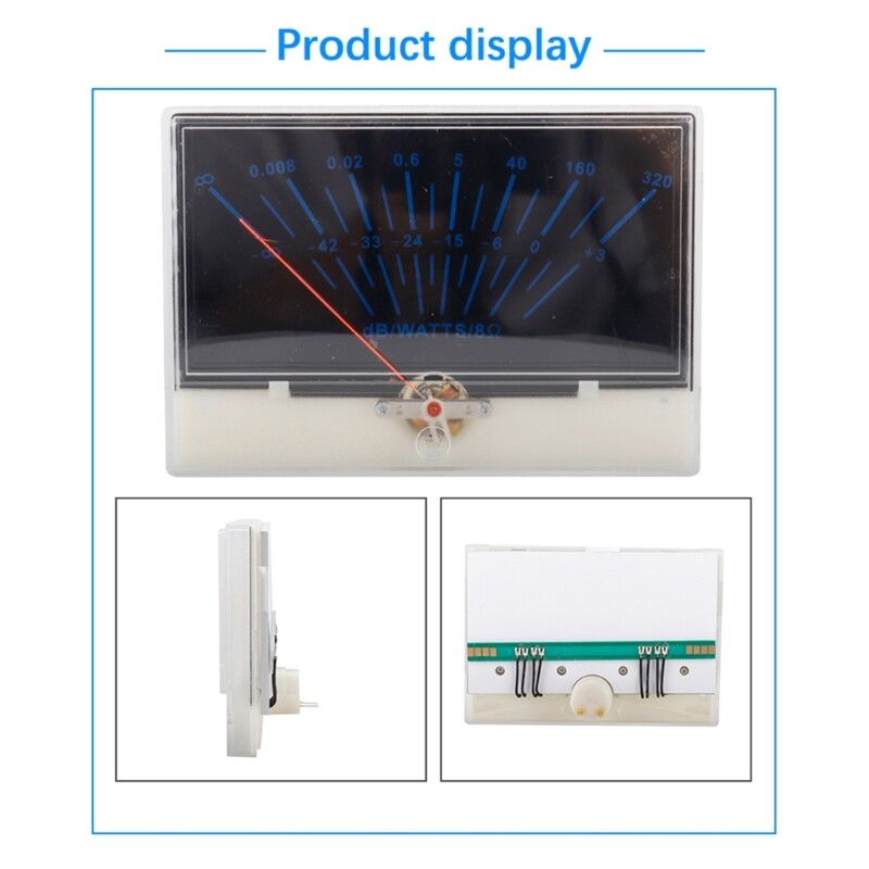 High Accuracy VU Meter Header with Backlit Pointer-Dial Universal for Home