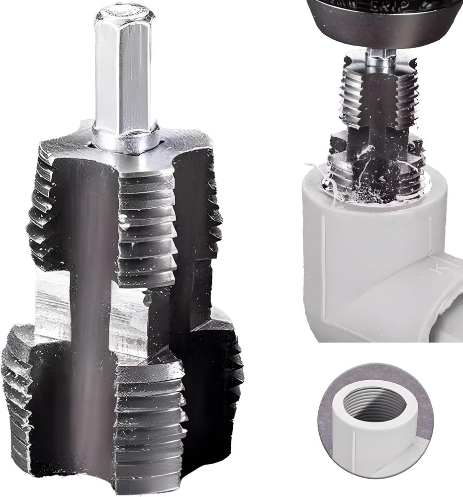 4 Points 6 Points Water Pipe Internal Thread Opener PVC Plastic Pipe Thread Tap
