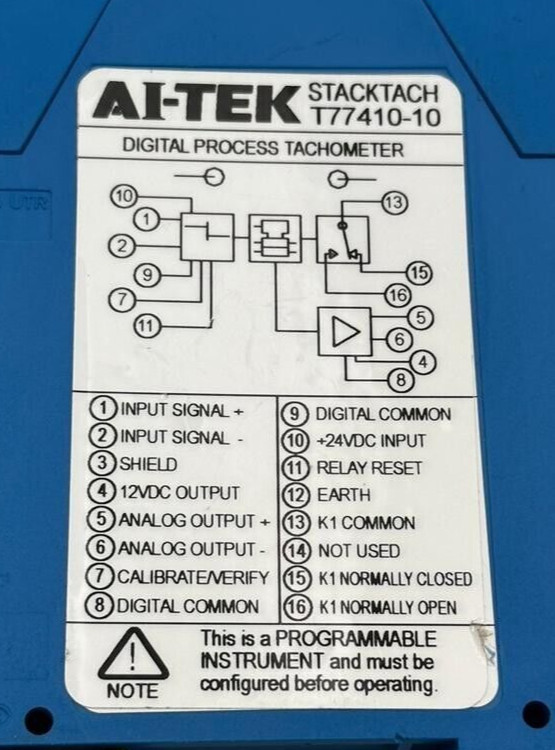 AI-TEK T77410-10 DIGITAL PROCESS TACHOMETER