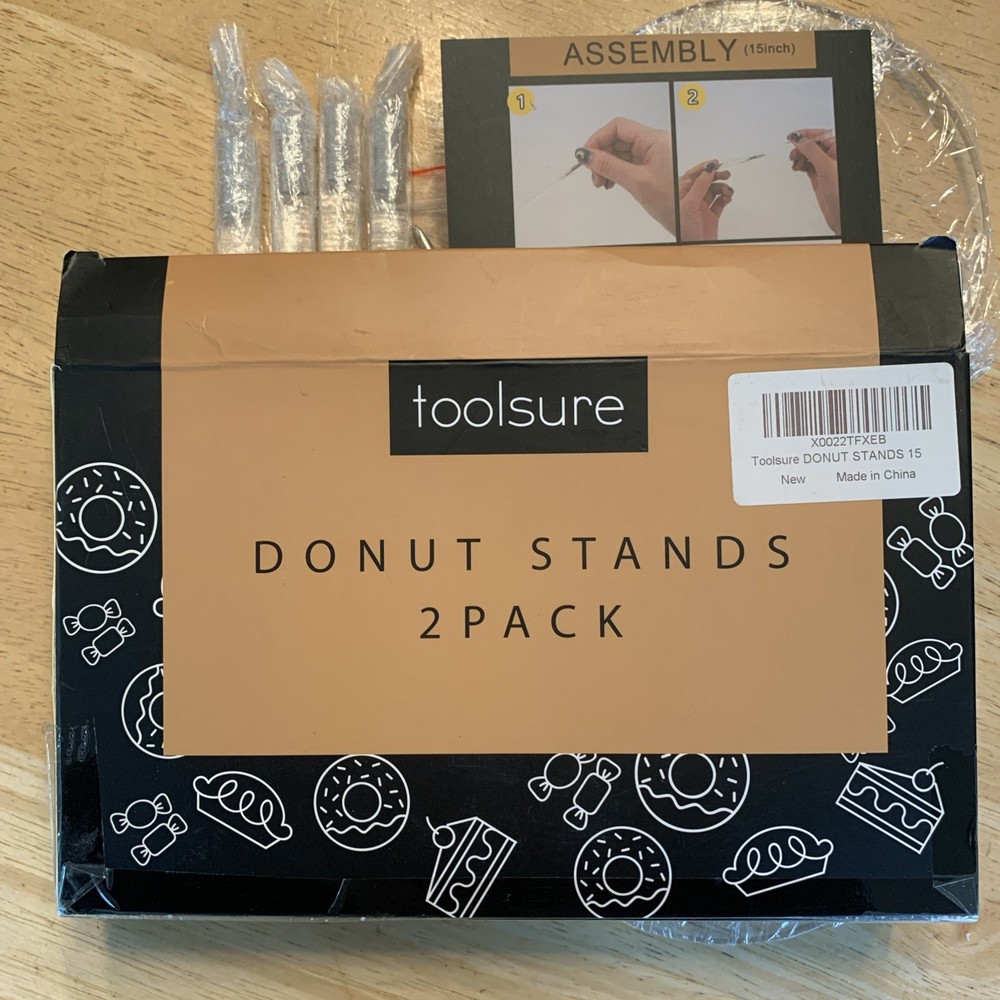 toolsure Donut Stand 2-pack 15” Acrylic NEW