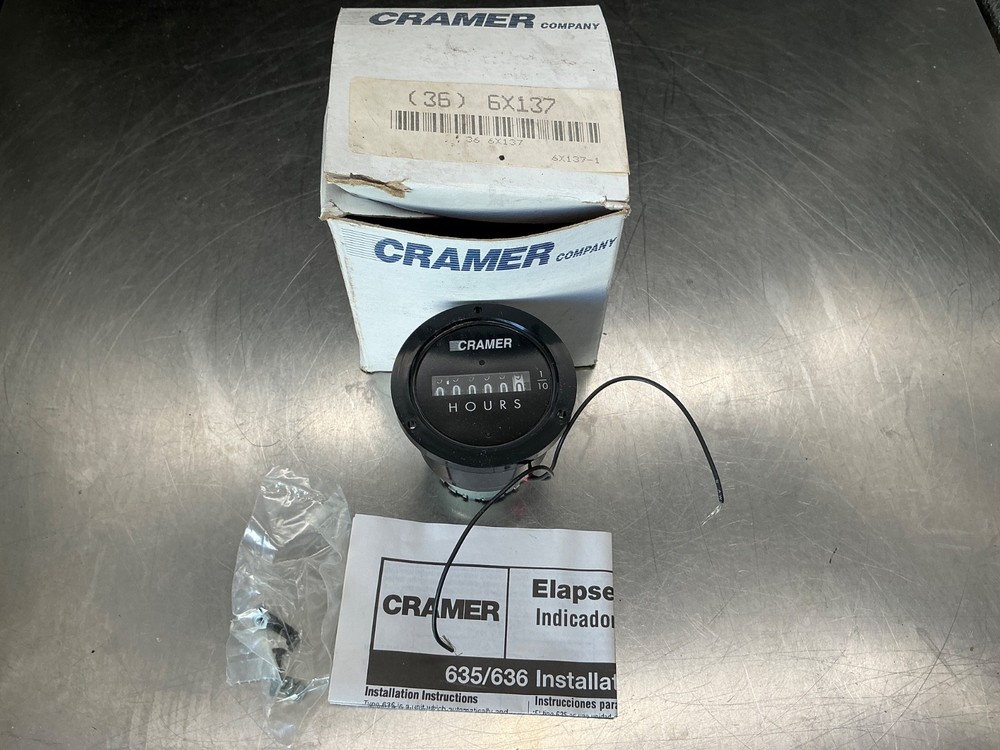 Cramer 6X137 Elapse Time Indicator 5 DIGIT Hour Meter