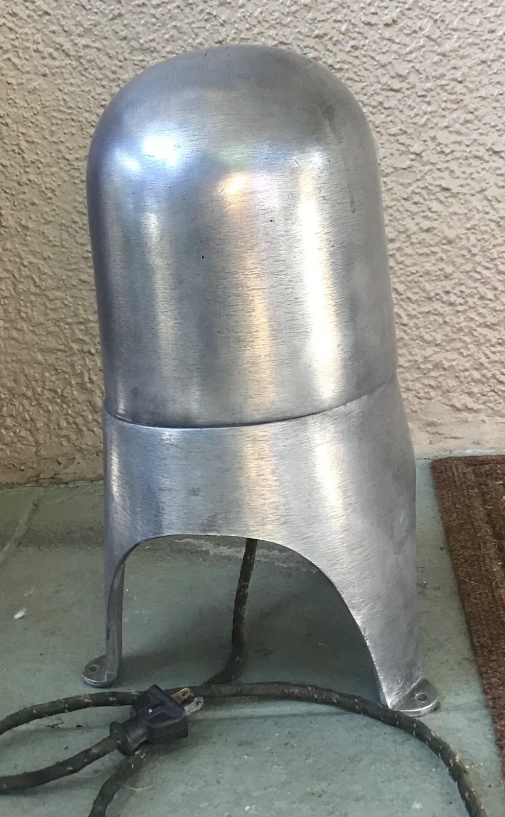 Antique heated hat block milliner's form cast aluminum / working