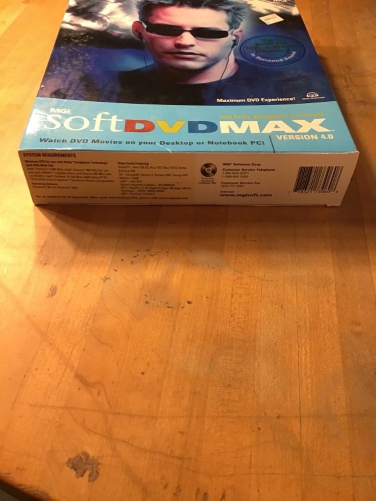 MGI Soft DVDMAX Version 4.0, Web & PC, CD-ROM Watch DVD's On Desktop Software