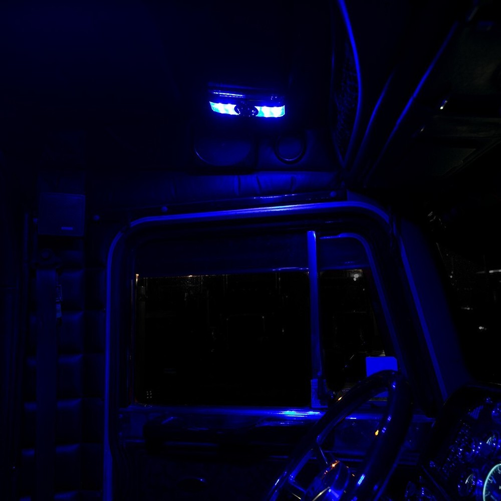 9 LED Interior Rectangular Light W/ Matte Black Housing & 6 Color Option