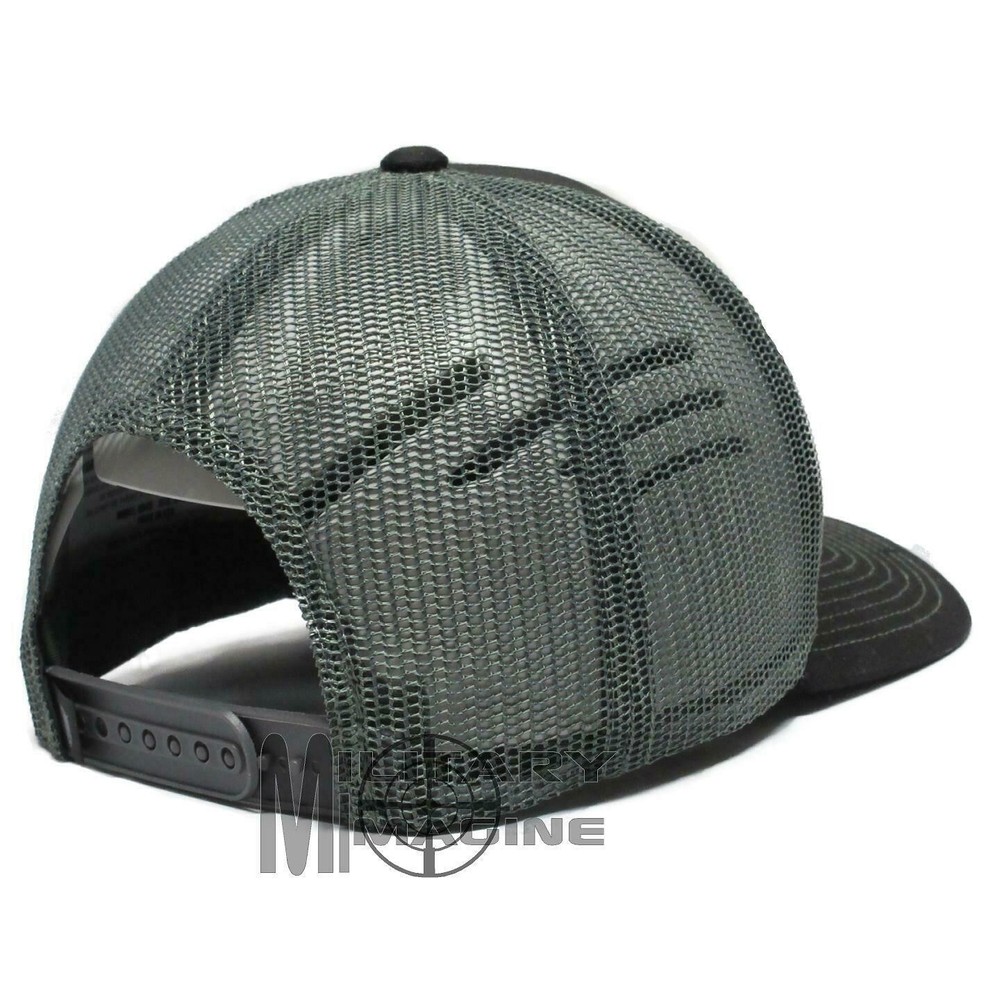 American Flag hat Black/Gray cap US Trucker Mesh Tactical Operator Snapback