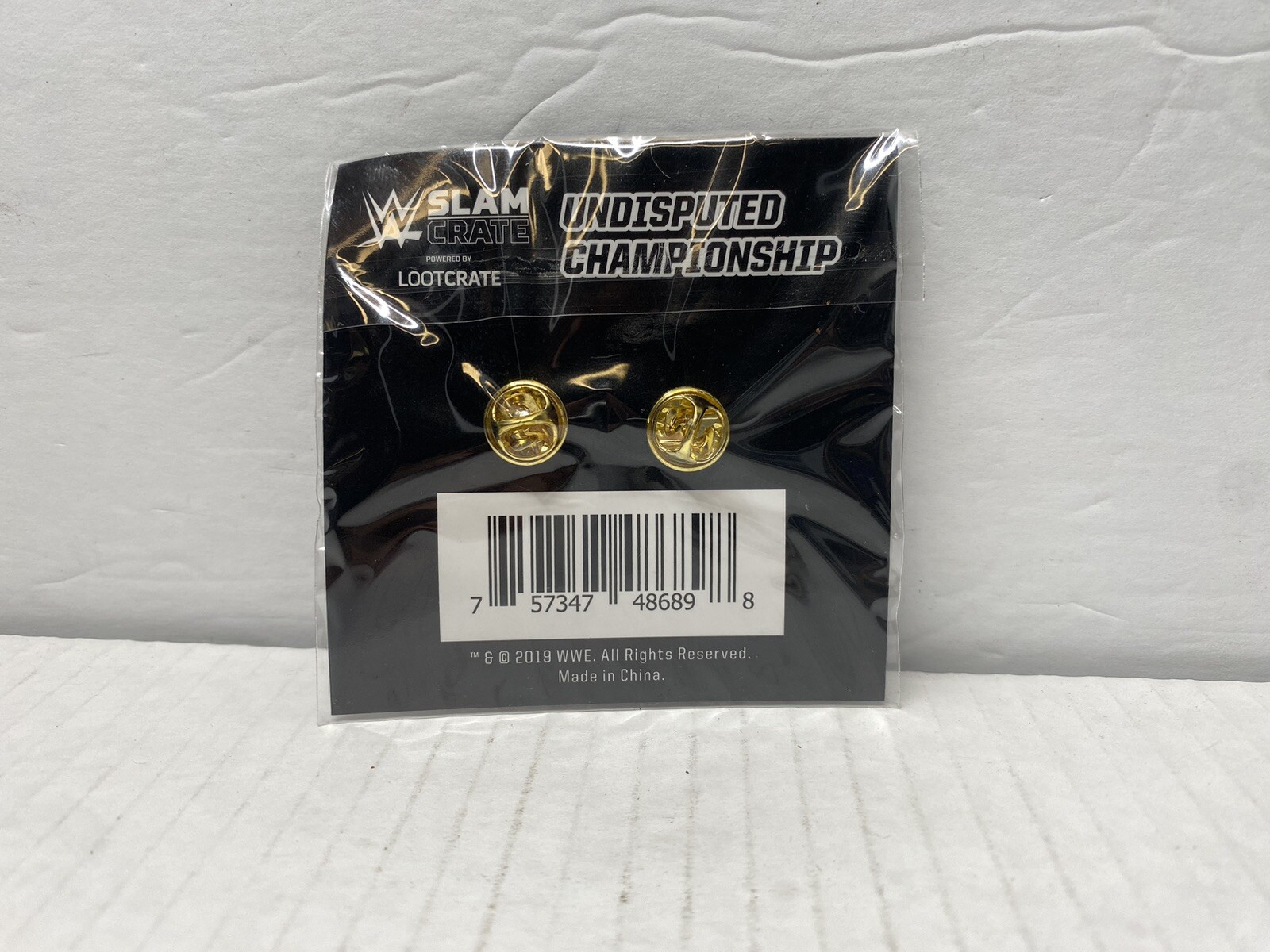 Undisputed Championship Title Belt Loot Slam Crate Pin WWE