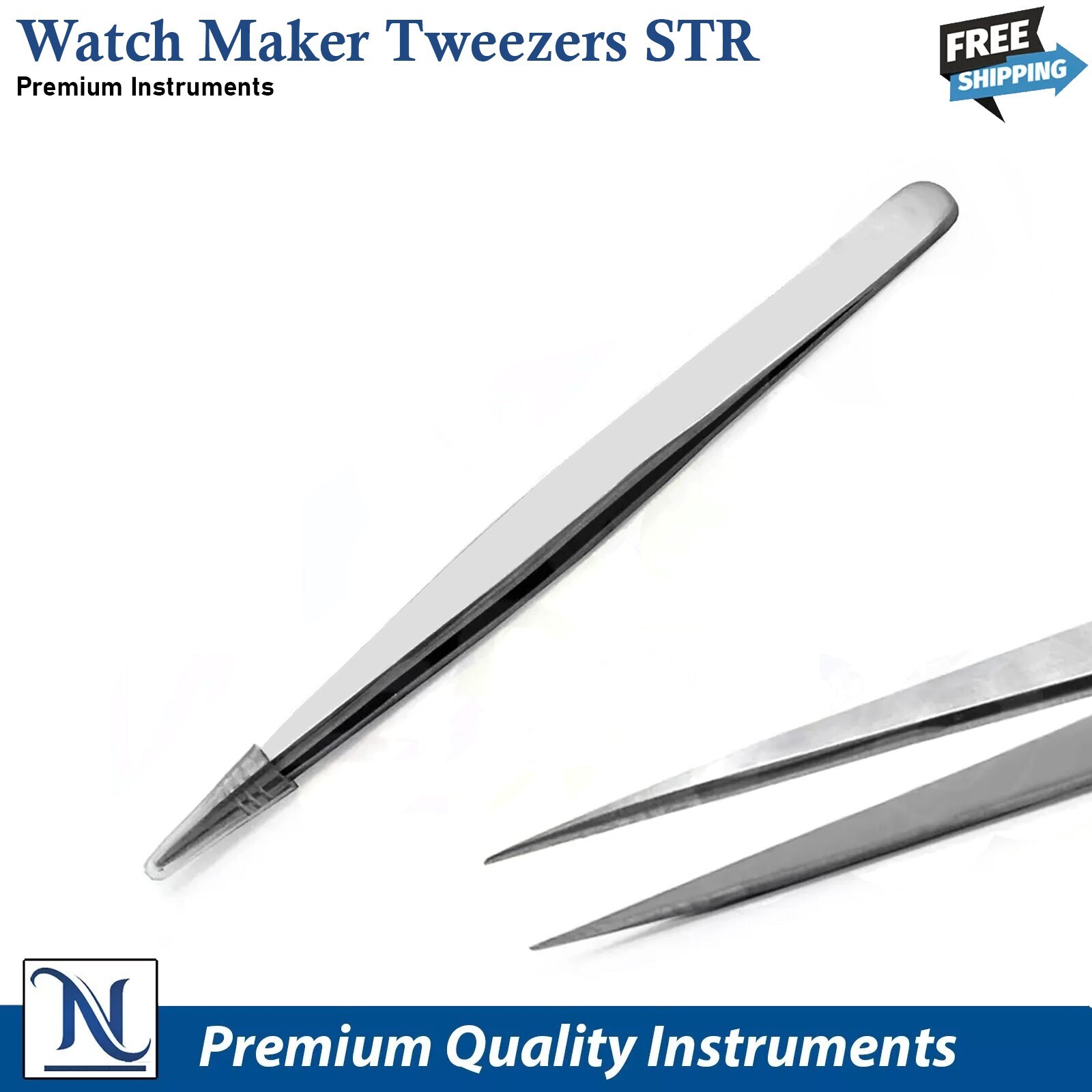 Professional Watchmaker Repair Tweezers Antistatic Tweezers Thumb Forceps 5pcs