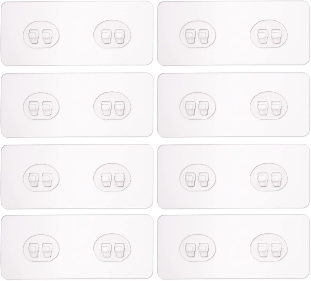 8 Pack Shower Caddy Adhesive Replacement Transparent