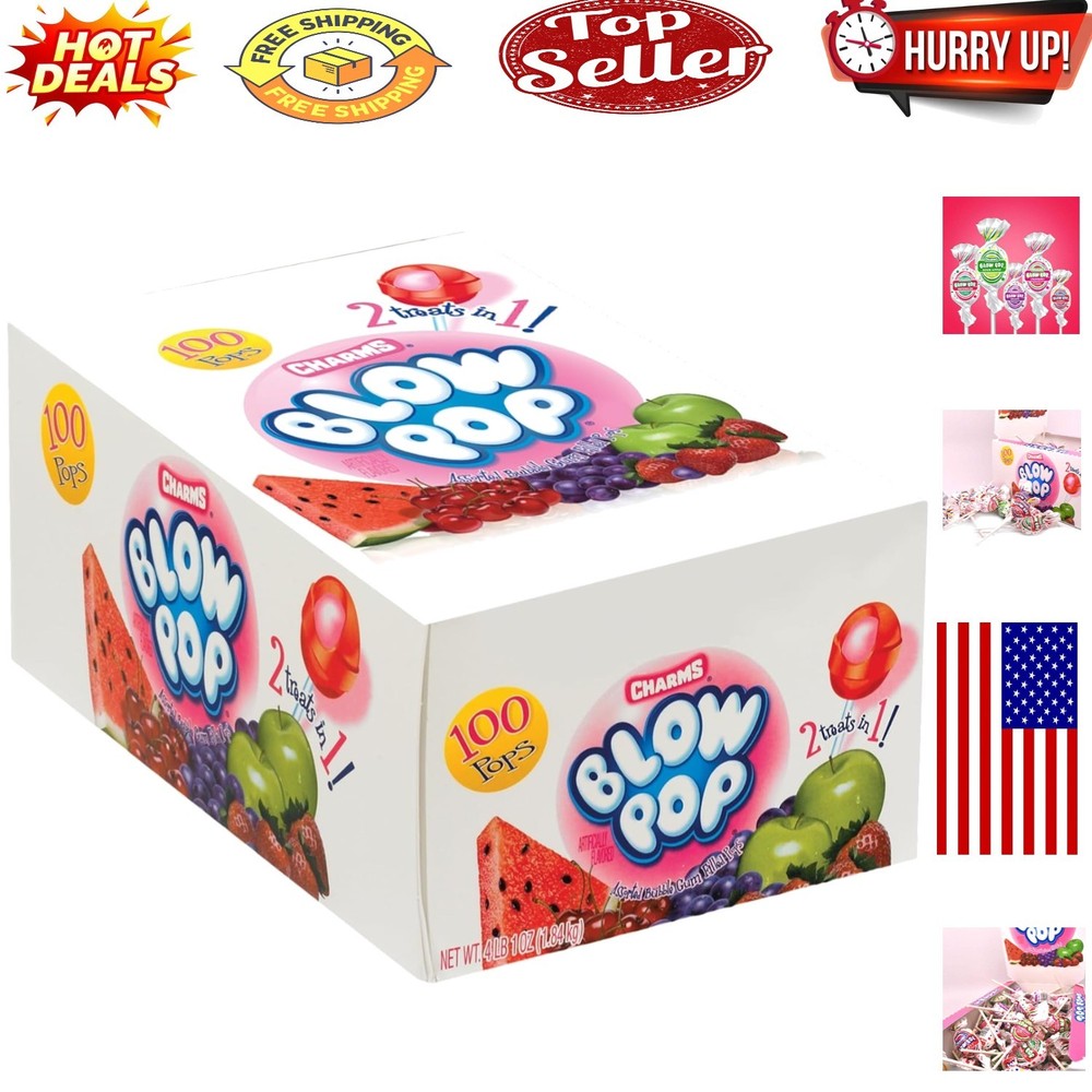 Charms Blow Pop Assorted 100-Count Bulk Pack