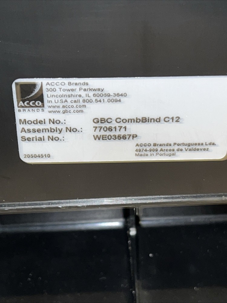 GBC CombBind C12 Manual Binding Machine – Punch & Bind Up to 225 Sheets